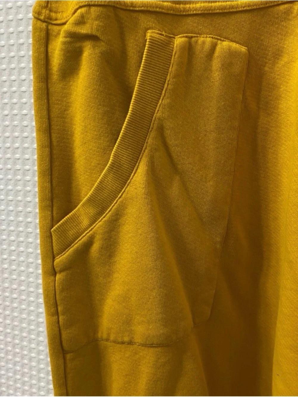 Free People Mustard V-Neck Relaxed Jumpsuit